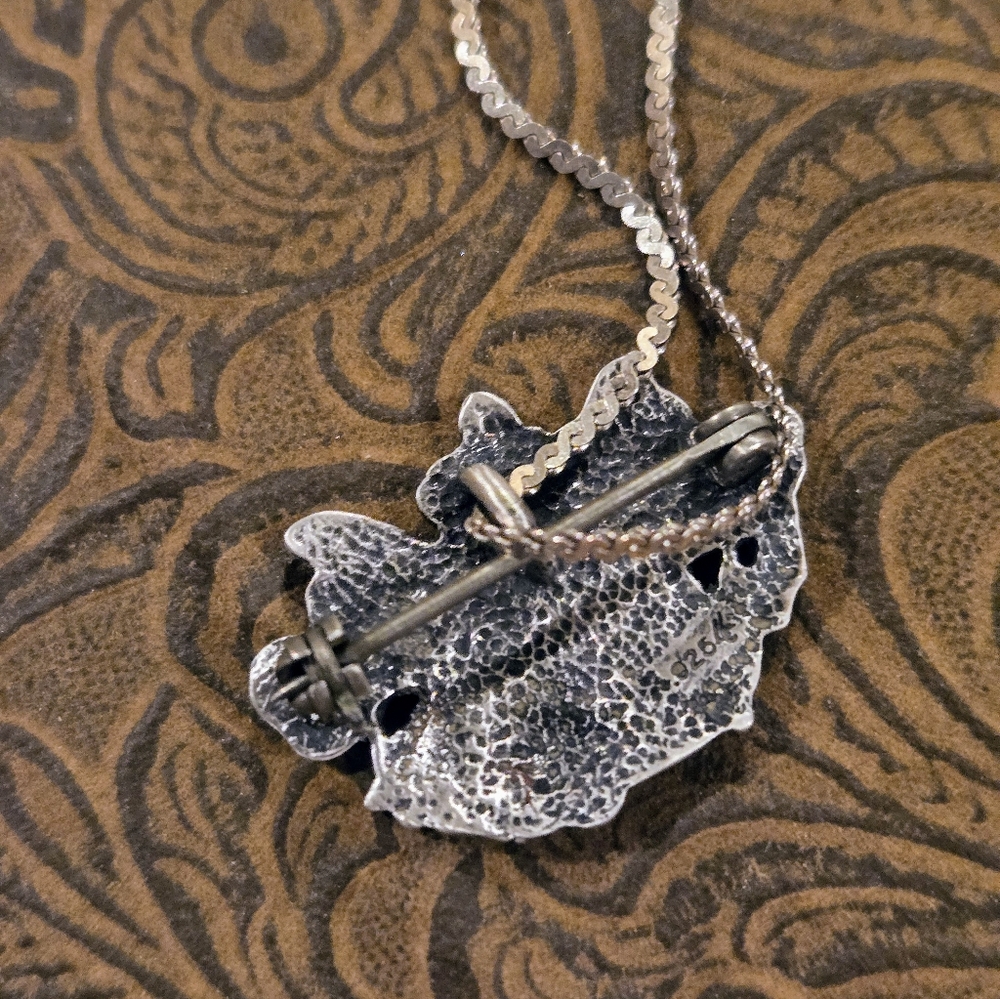 Sterling Silver Art Nouveau Fairy Pendant Necklace - Picture 2 of 6